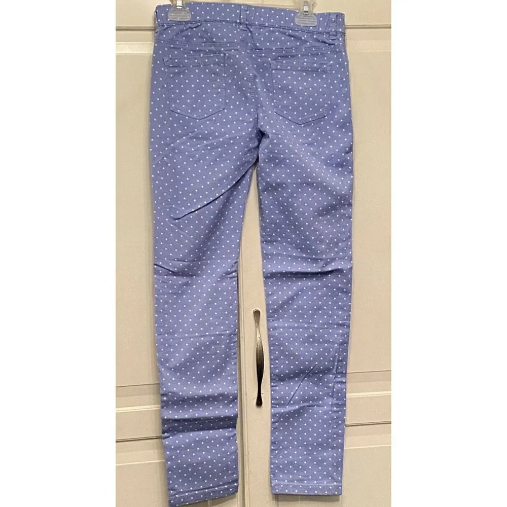 Gymboree Girl’s Light‎ Blue Super Skinny Polka Dot Jeans Pant Sz 12